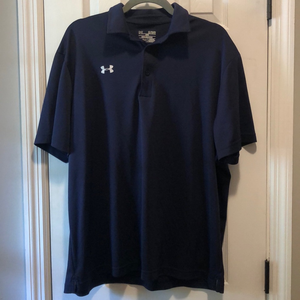 Mens Navy Blue Under Armour Polo XL
